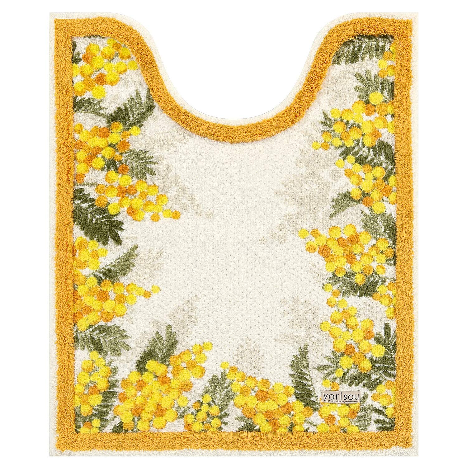 

Senko Mimosa Long Toilet 80 x 65 Floral Odor Made in Product Number 31864 S.D.S Mat, Approx. cm, Yellow, Print, Antibacterial, Resistant, Japan,