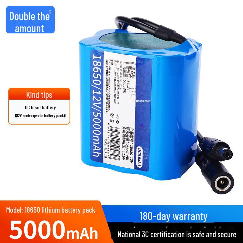 12V 18650 Rechargeable Lithium Battery Pack for Audio Instruments - High Capacity