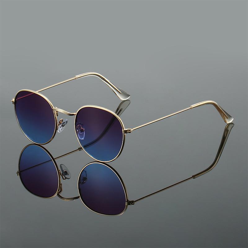

KAMMPT Vintage Round Sunglasses Men New Classic Fashion Metal Rim Shades Trendy Stylish Retro Luxury Brand Designer Sun Glasses as picture shows