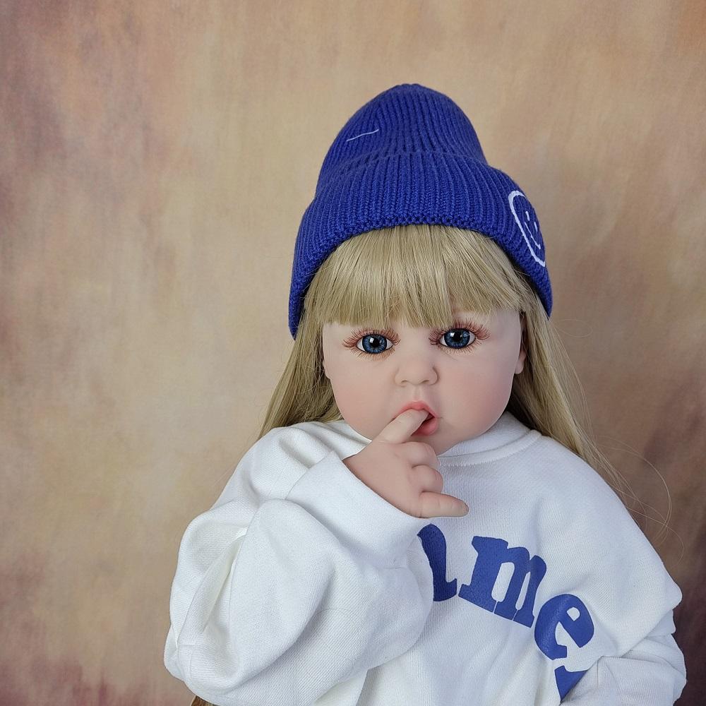 BZDOLL Soft Vinyl Reborn Doll 60cm for Girl Lifelike Vinyl Princess Baby with Cloth Body Birthday Gift Dress Up Toy