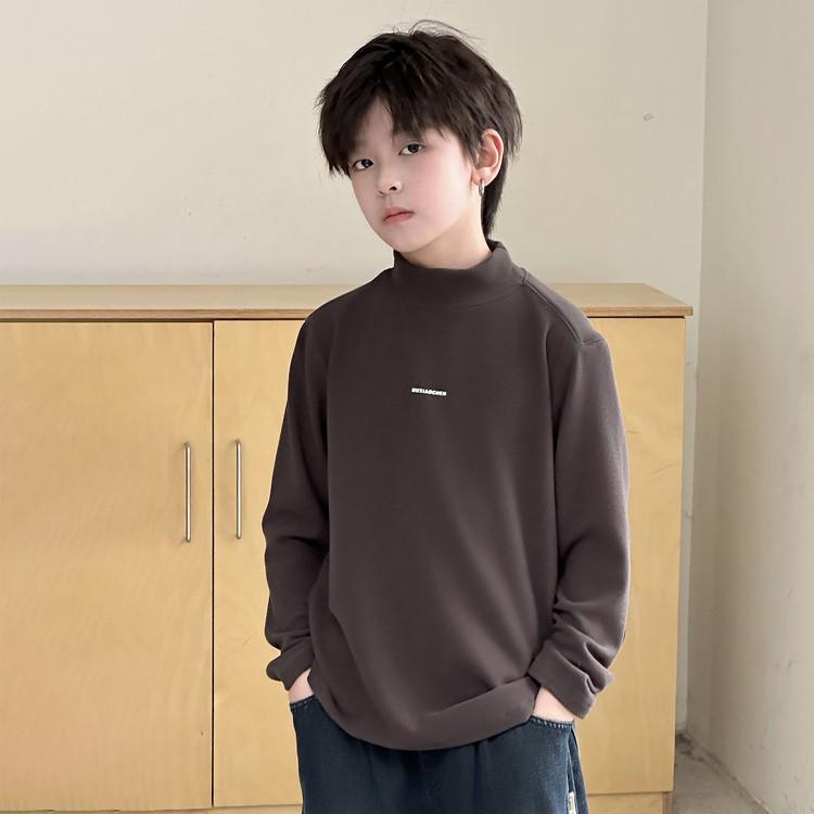 Suéter Quente e Grosso para Meninos - Moda Casual Outono/Inverno 2025 Gola Alta