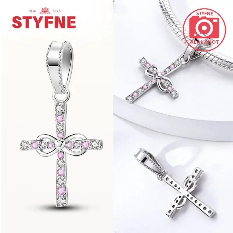 Copper Charms Religion Heart Lucky Eye Cross Beads Fit Originalbracelet For Women Fine Jewelry Gift