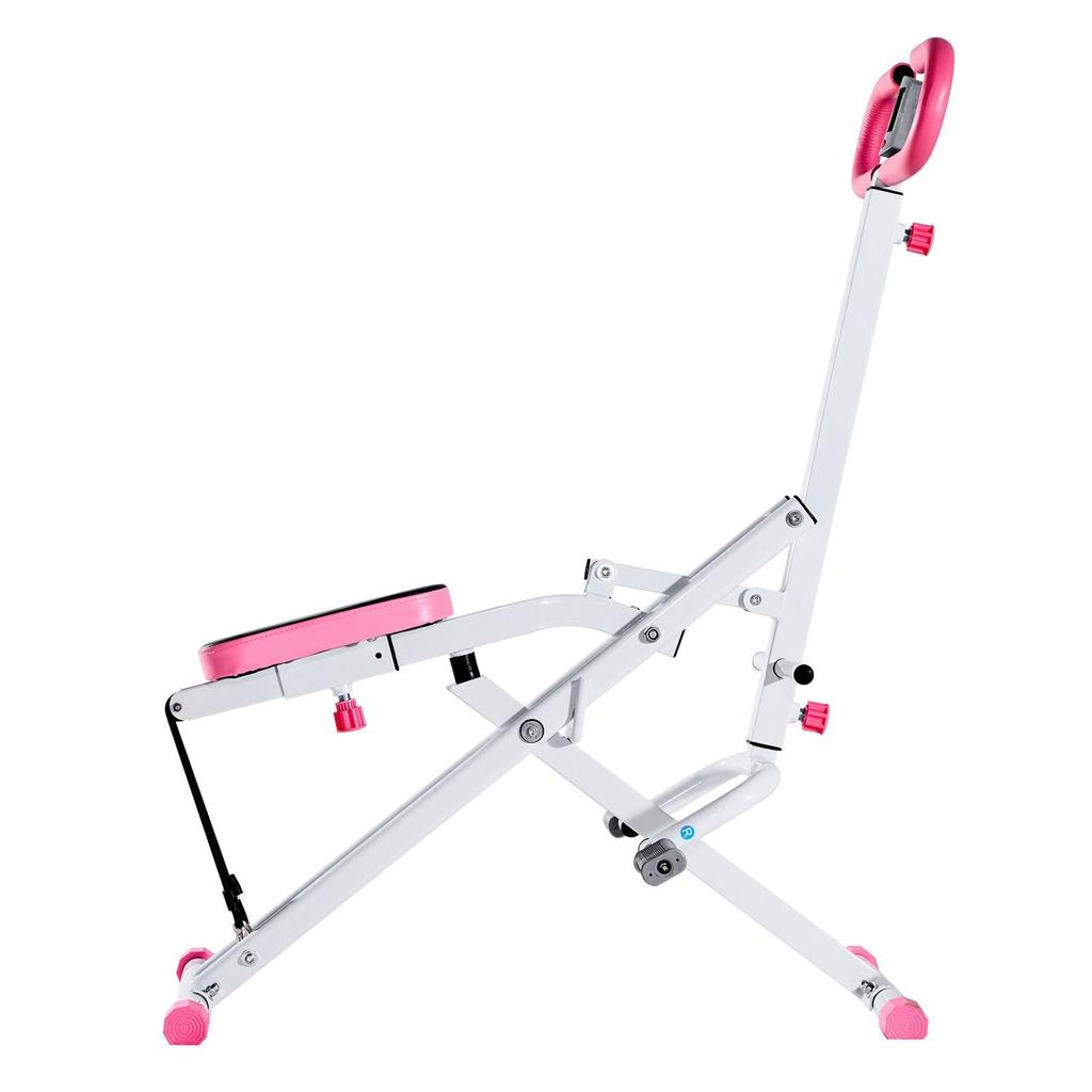 Squat Machine, Deep Squat Rowing Machine for Home, Easy Setup & Foldable Exercise Equipment, Glute Trainer Machine with 3 High-Strength Resistance