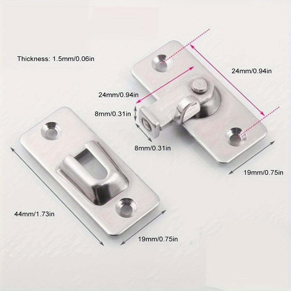 Door Lock Guard Latch Bolt 90 Degree Stainless Steel Toggle Latch Sliding Barn Door Lock Wine Cabinet Closet Right Angle Lock