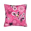 Flower Minnie Mouse Square Pillow Cases Cute Pink Cushion Cover Awesome Zippered Decor Pillowcase for Home 18"