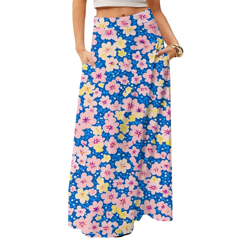 Women's Flowing Maxi Dress Regular Casual Summer Floral Print Bohemian  Skirt