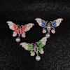 Painted Butterfly Brooch, High-end, Sophisticated, Niche Accessory, Pearl Enamel Pin