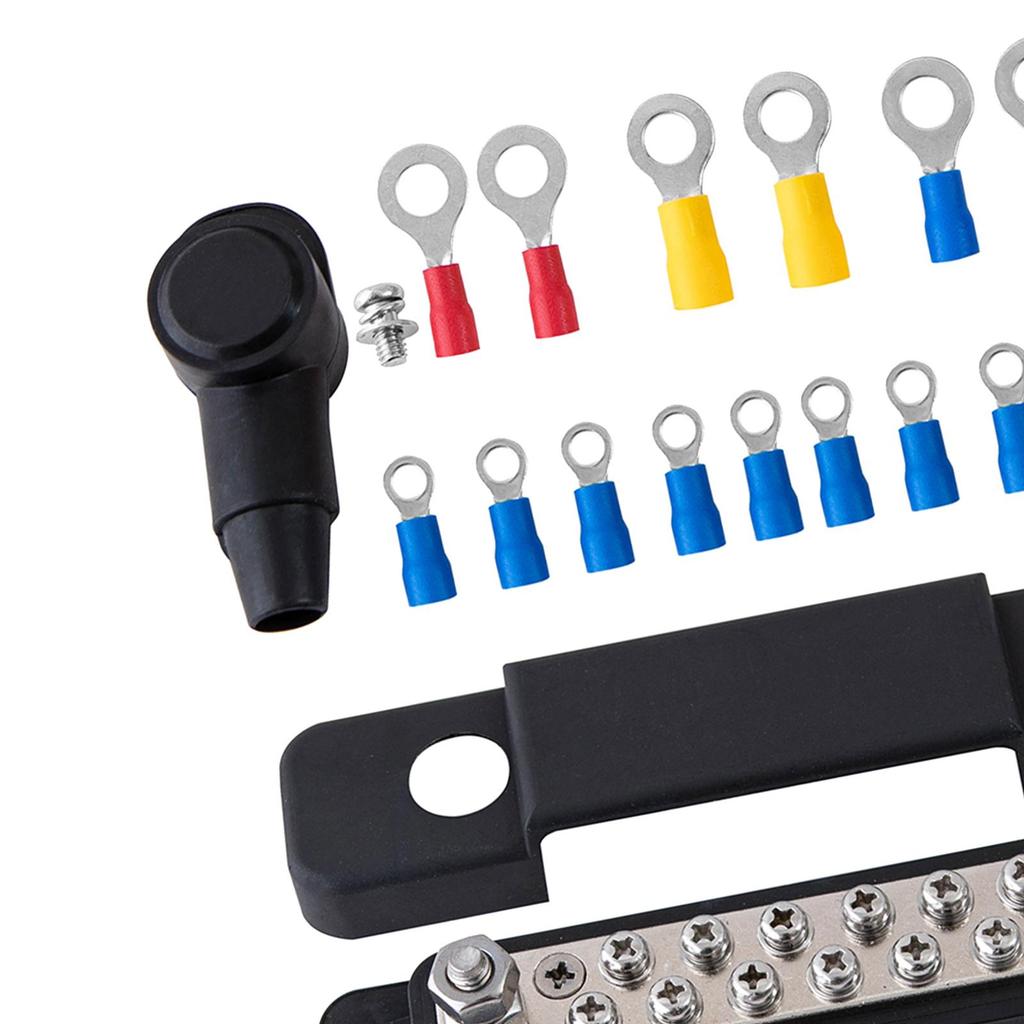 12 Terminal Power Distribution Block Bus Bar Replacement Accessories 180 Amps