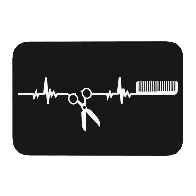 Retro Best Barber Distressed Logo Front Floor Door Entrance Mat Indoor Hairdresser Hairstylist Kitchen Bath Doormat Carpet Rug