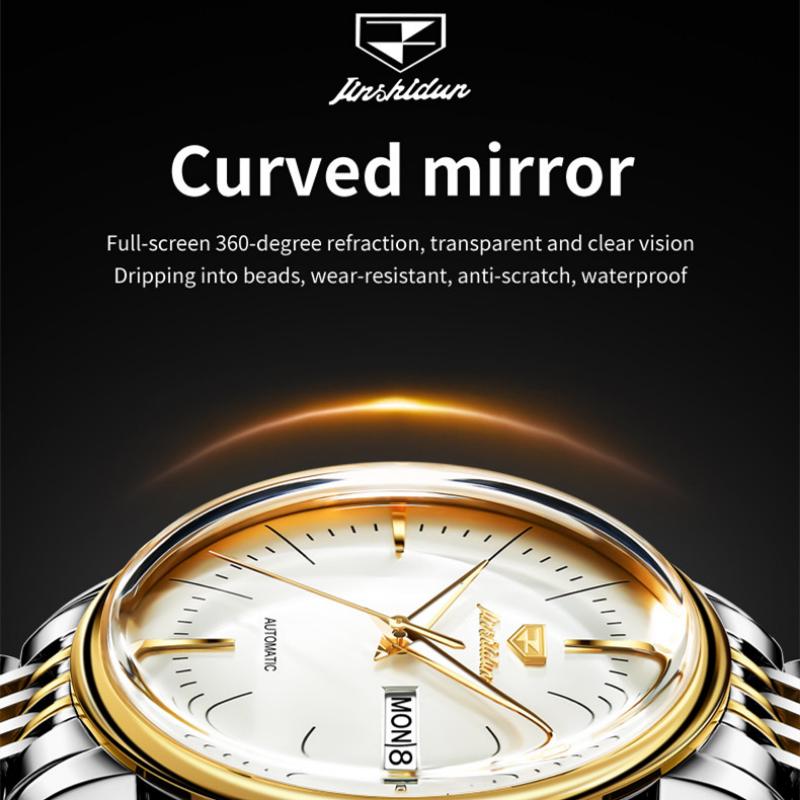 JINSHIDUN New Business and Leisure Men's Watch Business Simple Waterproof Luminous Automatic Mechanical High-end Men's Watch
