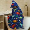 Sommer-Mikrofaser-Badeponcho mit Aufdruck für Kinder, Badetuch mit Kapuze, das nicht fusselt oder ausbleicht, Alter 2-10