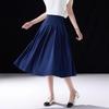 Demana Lightweight Pleated A-line Midi Skirt