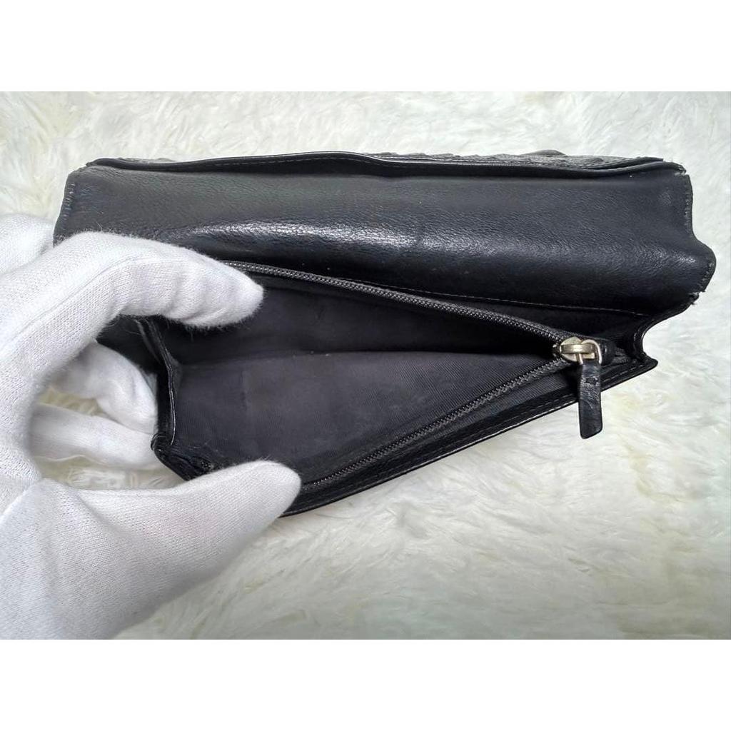 Used CHANEL Bi-fold wallet Black Coco Mark