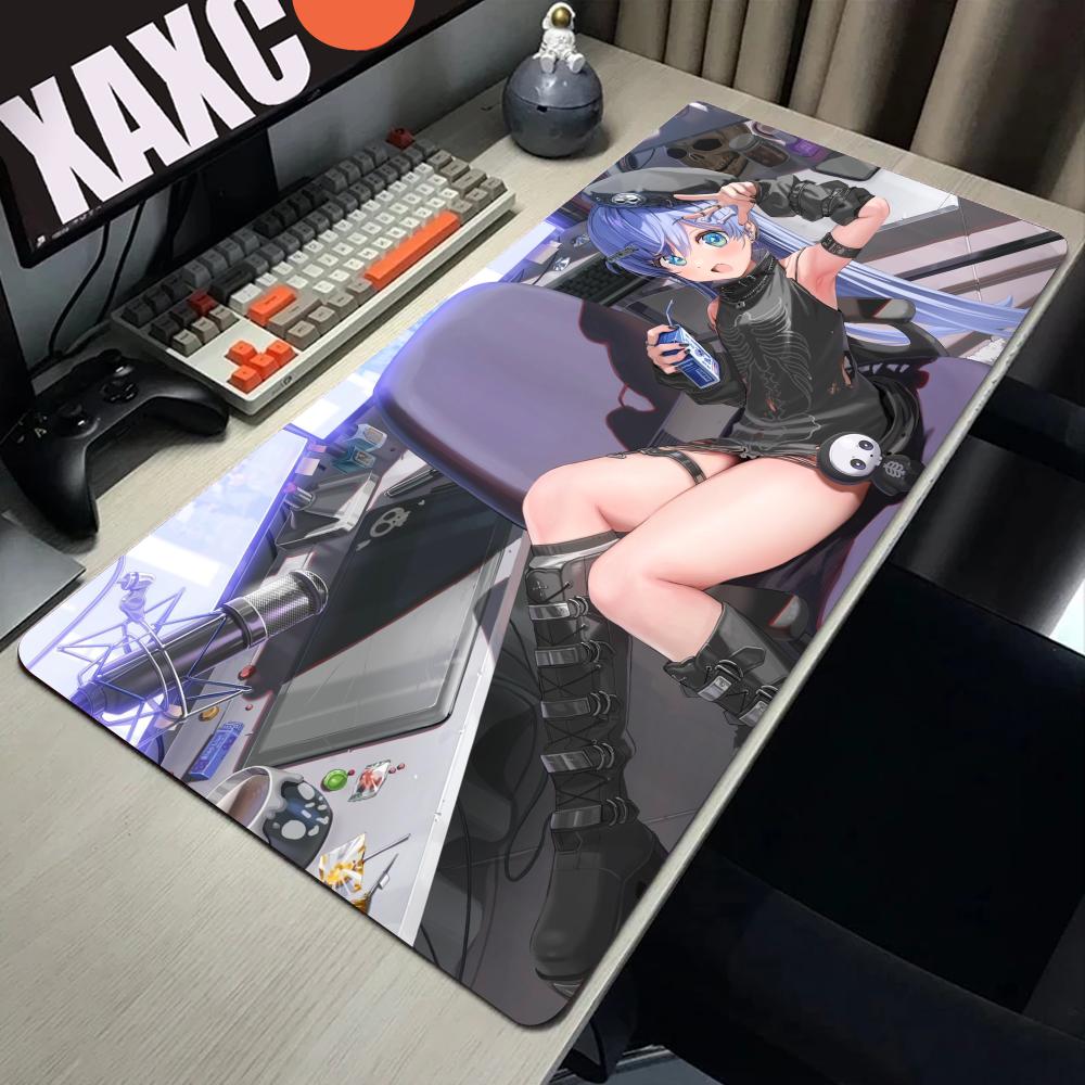 Anime Girl VTuber VSPO Mousepad Large Keyboard Desk Mat Gaming Mouse Pad LockEdge Nonslip Mat HYBXAXC Mousepad