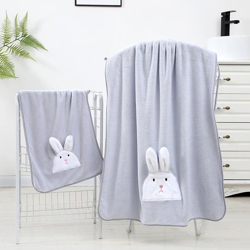 

1 шт. 35x75 см 3D Кролик подвесное полотенце для рук коралловый флис домашняя мягкая ванная душевая салфетка 35x75cm&1pc светло-коричневого