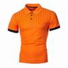 Polo da Uomo Design a Pois Top Casual alla Moda Stile a Contrasto Colore Abbigliamento Comodo da Esterno T-shirt Ampia Abbigliamento Estivo