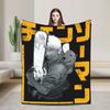 Chainsaw Man Power Blanket Flannel Printed Anime Manga Breathable Super Warm Throw Blankets for Bed Office Bedspread