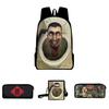 Skibidi Toilet-themed Backpack Trio Stylish And Versatile, Suitable For All Genders, Great For Traveling