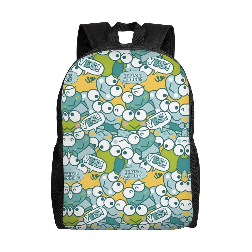 K-KeroKeroKeroppies Backpack for Women Men Waterproof College School Cute Frog Bag Print Bookbags
