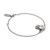 VIVIENNE WESTWOOD Ariella Heart Imitation Crystal Saturn Brass Bracelet Women Bracelet Silver 61020027-W110-W110CN