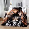 Anuel AA Rapper Hip Hop Singer Blanket Sofa Office Hiking Picnic Super Soft Quilt Fashion Flannel Throws Blanket Birthday Gift