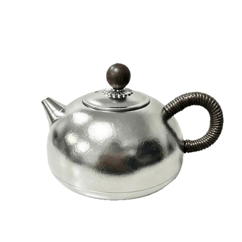 Handcrafted Pure Titanium Teapot 300ml Portable Gongfu Tea Kettle Home Office Outdoor Use