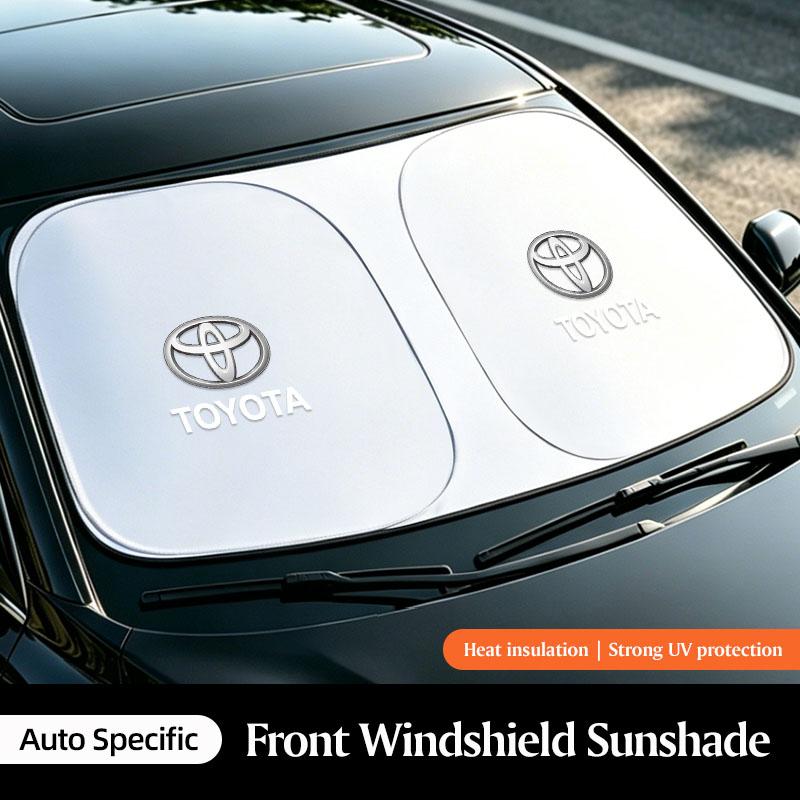 Car Sunshade Cover Foldable UV Protection Shield Keyring For Toyota 86 Corolla Camry RAV4 CHR Prado Mirai Aygo Yaris Prius Hilux