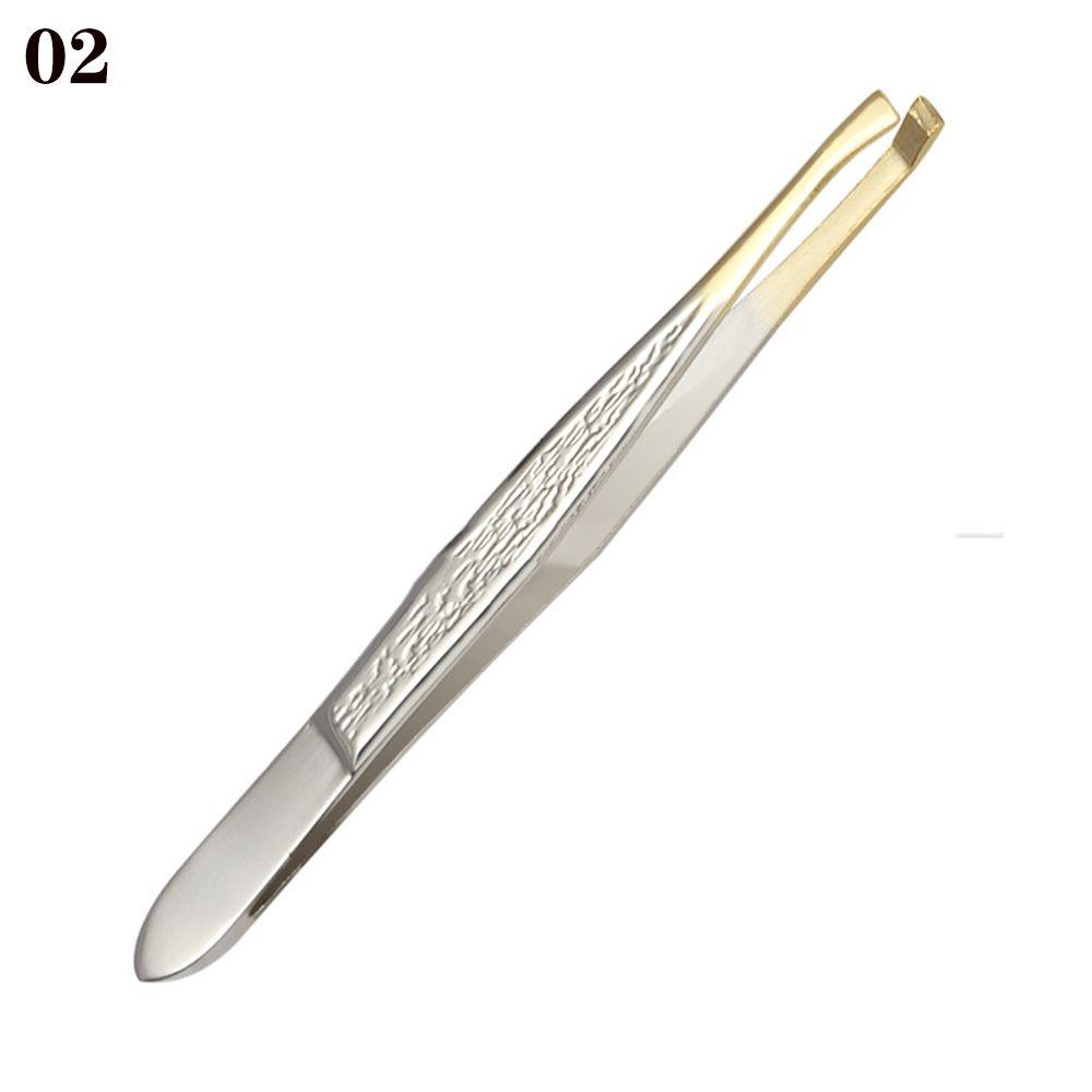 Polished Multipurpose Slant/Tip/Flat Eyebrow Tweezers Plucking Eyebrows Ingrown Hair Removal Beards Tool