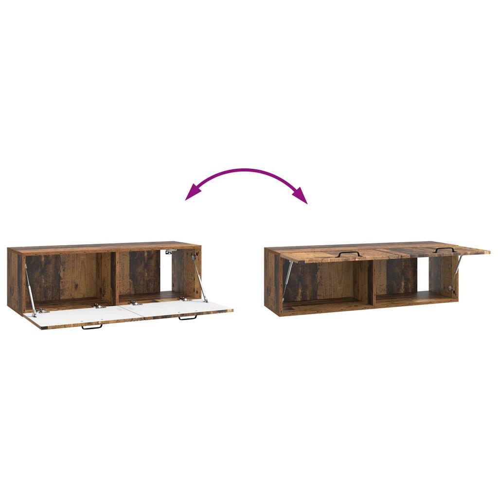 Wall Mounted TV Cabinet Reclaimed Wood Look 98 x 31 x 30 cm Engineered Wood