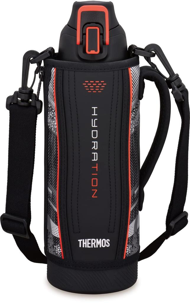 Thermos Vacuum Insulated Sports Bottle, 1L, Black Valencia, Keeps Drinks Cold Only, FHT-1002F BKV