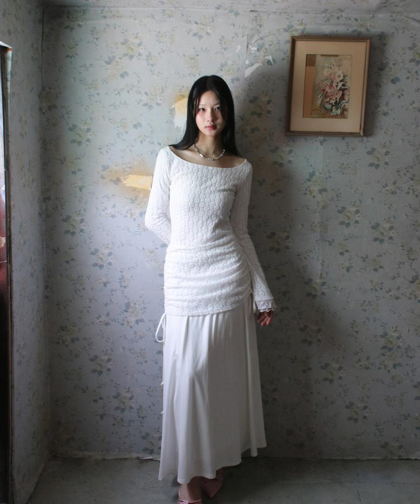 RUBATI Alina Antique Lace Long Sleeve T-Shirt_Ivory