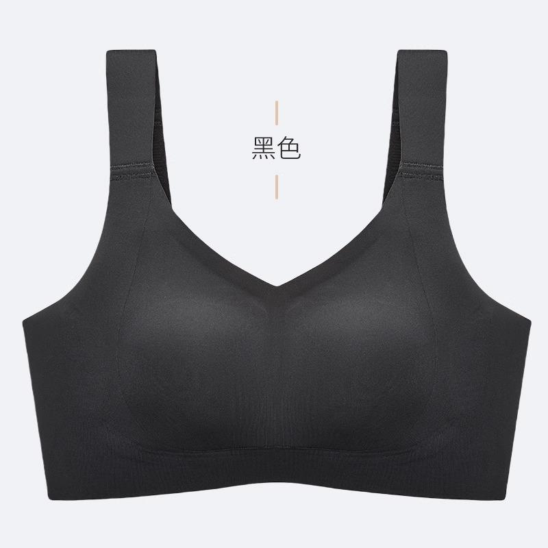 

Large size liquid foundation invisible underwear gather and support anti-sagging, non-marking, thin, large breasts show small bras 95DE чорний