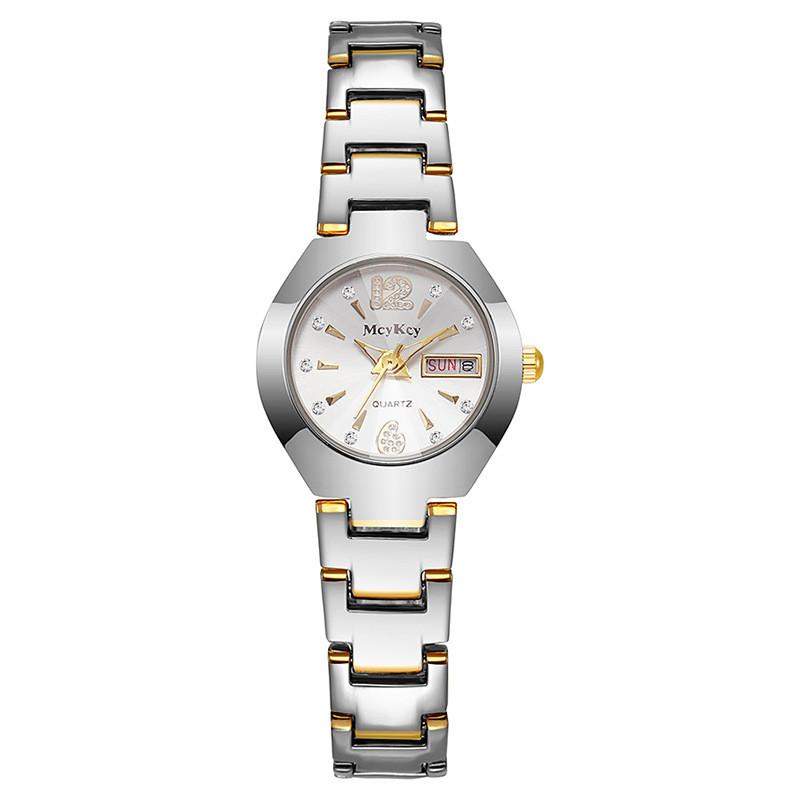 Tungsten Steel Mens Quartz Watch With Calendar Waterproof For Business Use