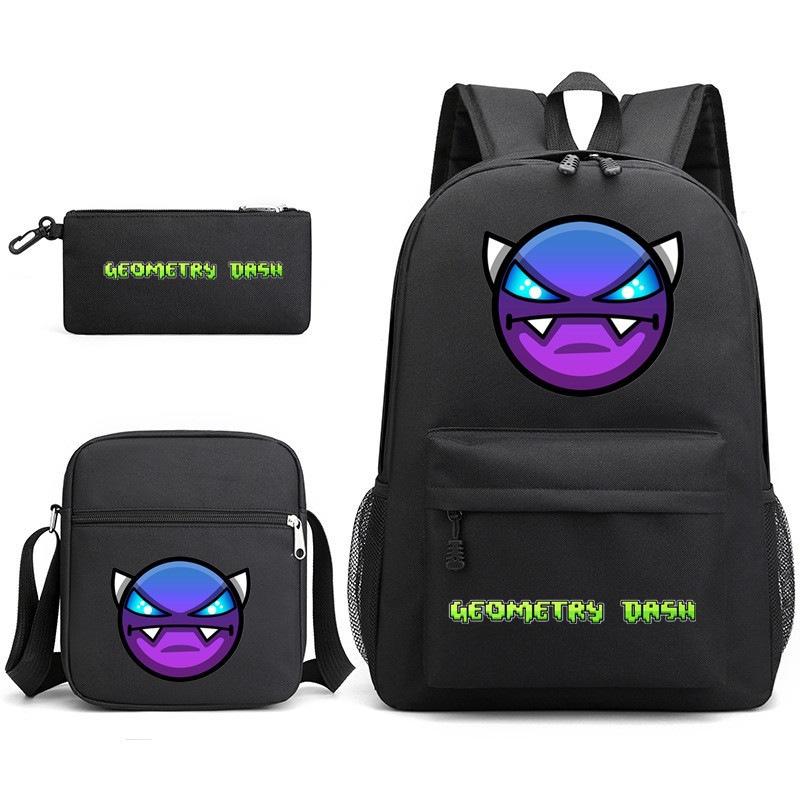 Geometrie Geometrică dash Geantă Școlară din Trei Piese Studenți Băieți și Fete Toc de Creioane pentru Campus Geantă din Pânză