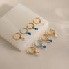Wanxing 18K Gold Water Drop Zirconia Earrings - Elegant, Versatile Light Luxury Style.