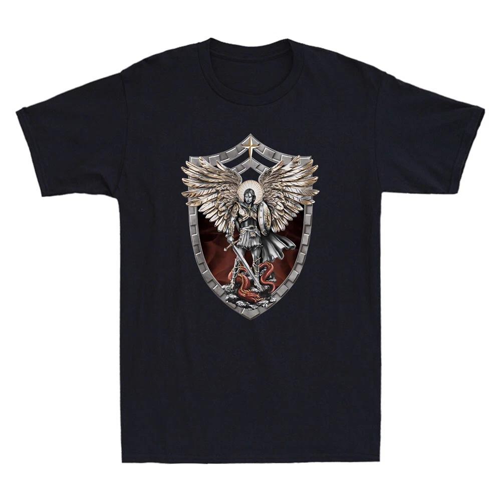 Saint Michael the Archangel Prayer Catholic Traditional Vintage Men s T-Shirt L
