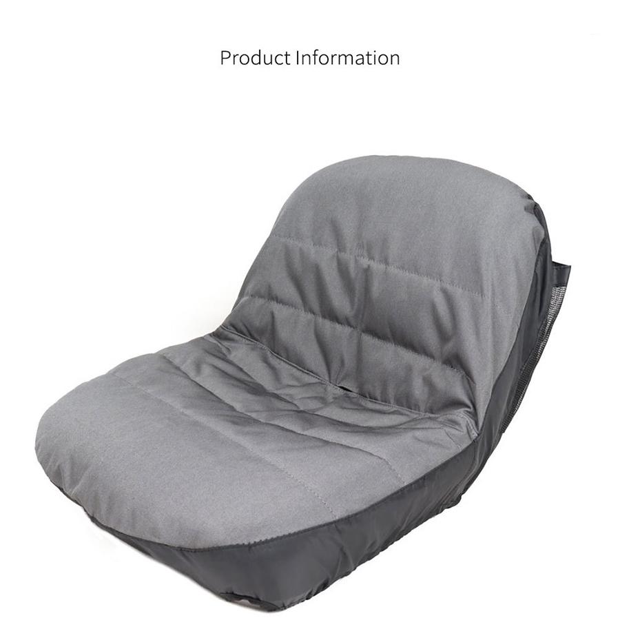 35×40×50cm Black& Grey Lawn Mower Tractor Seat Cover Padded Protector Waterproof