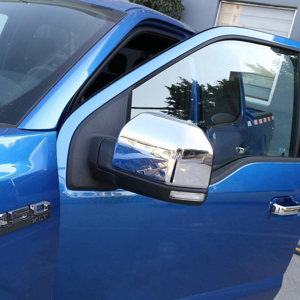 JeCar Side Mirror Cover Trim for Ford F150 2015-2020 Chrome Mirror Cover (2pcs)