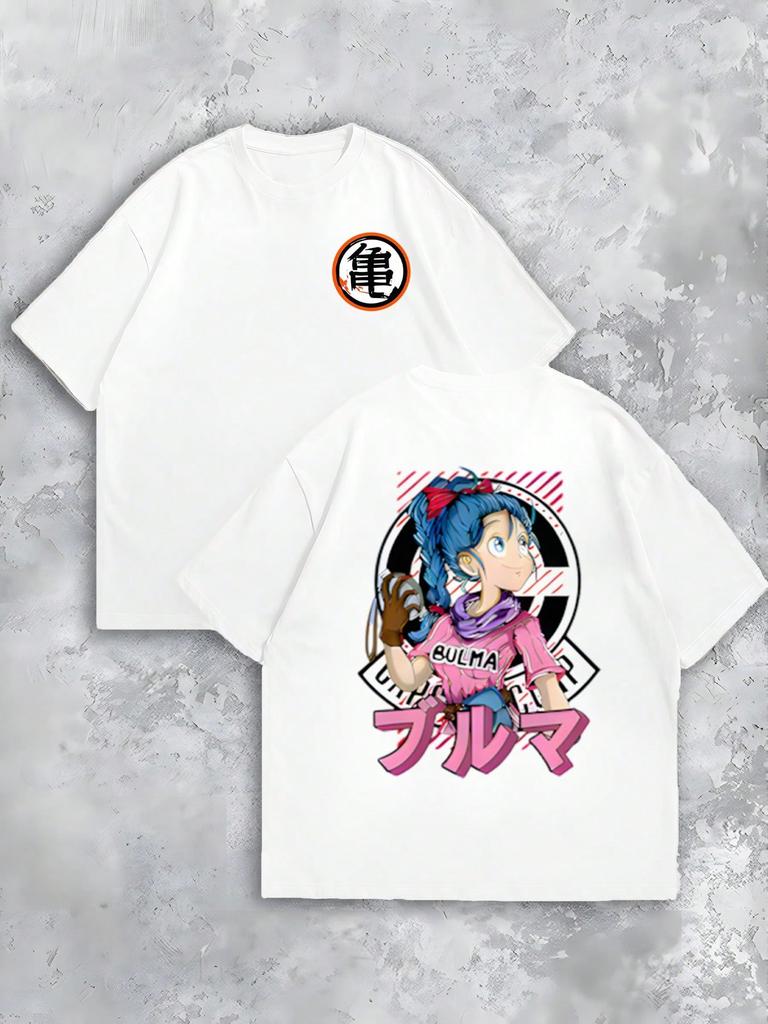 Anime Dragon Ball Bulma Grafická Trička Oversized Pánské Oblečení Léto 2025 Ležérní Dámská Trička s Krátkým Rukávem Streetwear Vrcholy Y2k