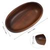 1pc Large Vintage Walnut Wood Boat Shape Bowl Salad Serving Wooden Kitchen Fruit Bowls Bar Decorative Dishes Mixing Dough Bowls