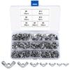 Lot of 100 Wing Nuts (with Ears) In 304 Stainless Steel — Assortment M3/M4/M5/M6/M8/M10/M12