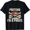 Retro Vintage Pretend I'm A Pirate Halloween Costume T-Shirt