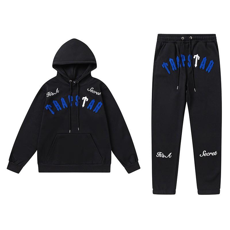 Streetwear Hooded Sweatshirt Set Loose Fit Embroidery Winter Casual Top Youth