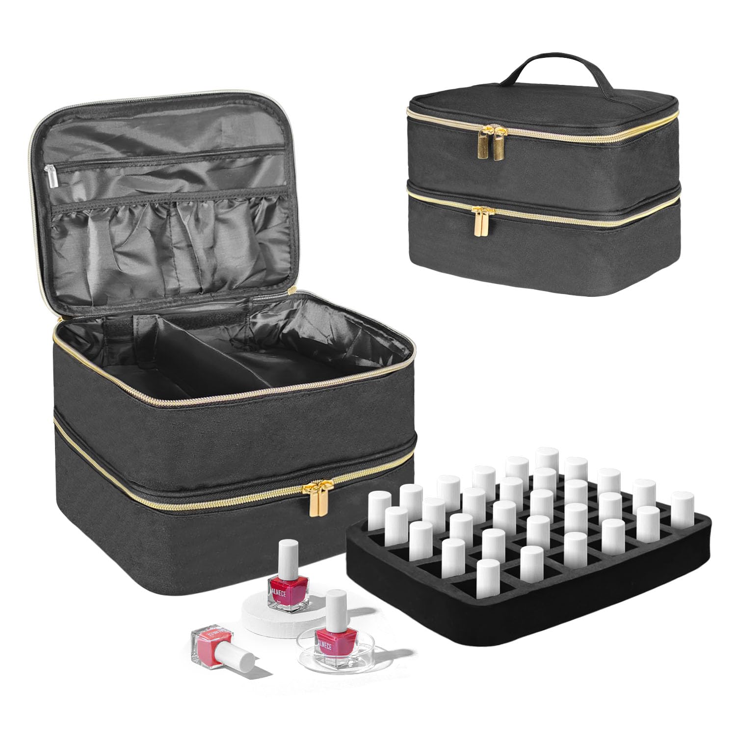 

BOHEMIABY Хранение для ногтей Коробка для ногтей для ногтей Лампа для лака и другие Профессиональное хранение для ногтей с прочной ручкой Коробка, Лак, Аксессуары, Сумка,