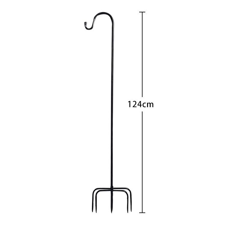 Rust-Proof Outdoor Shepherd Hook: Detachable Iron Craft for Yard and Garden
