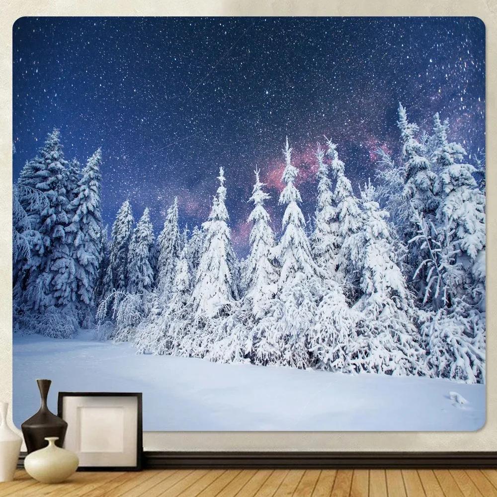 Christmas Tree Landscape Living Room Bedroom Home Wall Decoration Tapestry