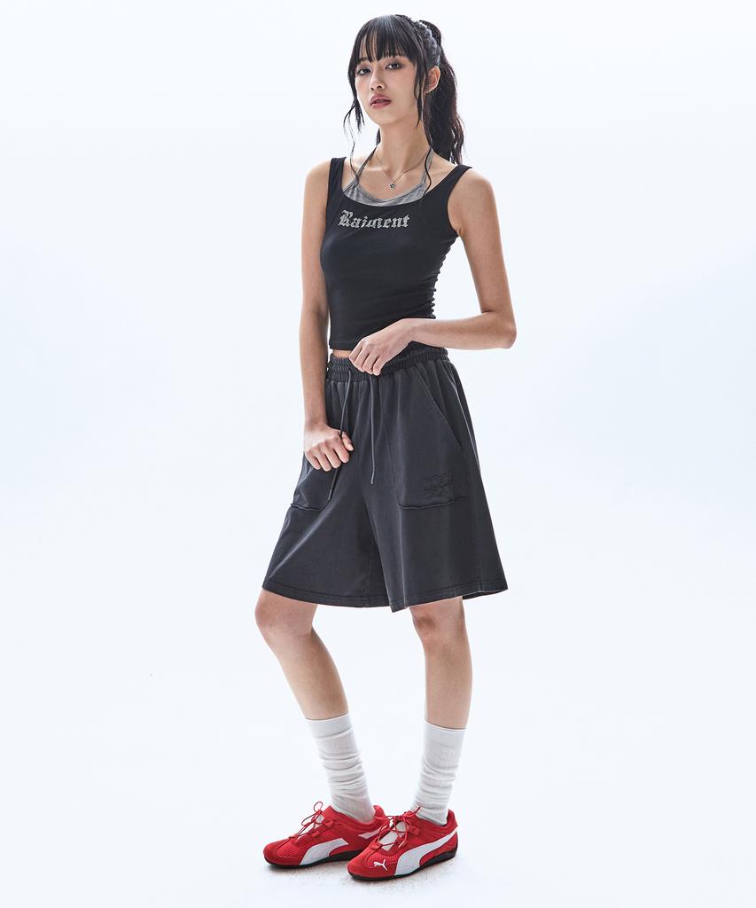 RAIMENT Flower Patch Solar Half Pants_Charcoal