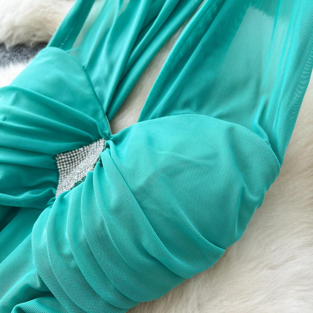 Summer Women Sexy Deep V-neck Halter Open Back Long Maxi Chiffon Holiday Beach Dresses