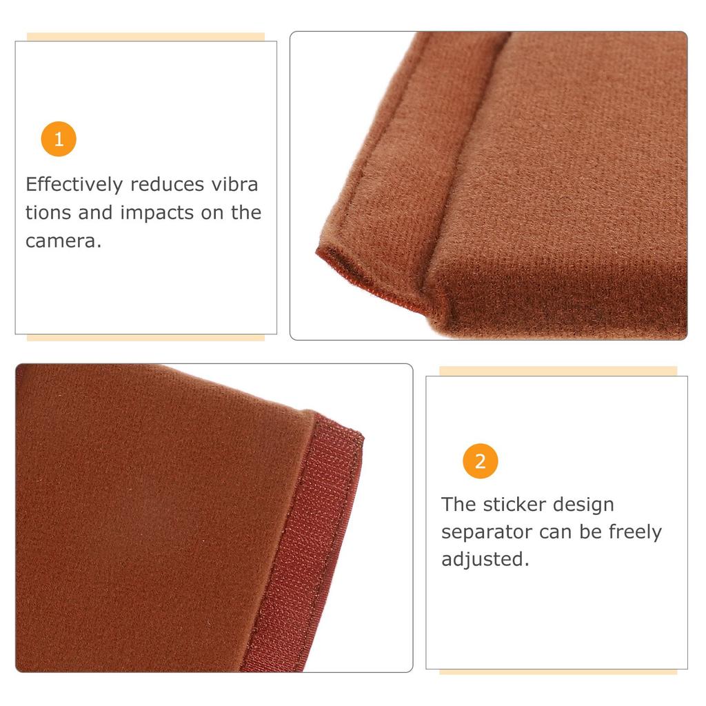 2 Pcs Camera Bag Shock Absorbing Pad Padded Insert Divider for Dividers Accessories