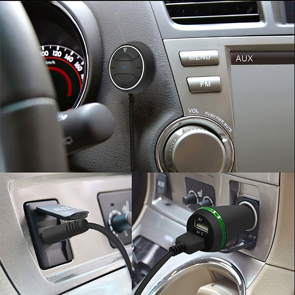Car Bluetooth Hands Free Bluetooth 4.0 Car Receiver Adapter with NFC Function + 3.5mm Audio Cable AUX Bluetooth Receiver Car Kit